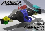 Artec Industries 14-Bolt Modular Trusses for 1987-2017 WRANGLER, 2018 WRANGLER JK - TR1405 14 bolt MODULAR truss swap a one-ton axle in your TJ or YJ thumbnail 3