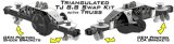 Artec Industries Triangulated 8.8 in. Axle Trusses TR8815 TJ Swap Kit with Truss - 2.63" / High Clearance Swap in an axle and eliminate the tracbar thumbnail 2