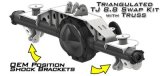 Artec Industries Triangulated 8.8 in. Axle Trusses TR8815 TJ Swap Kit with Truss - 2.63" / High Clearance Swap in an axle and eliminate the tracbar thumbnail 3