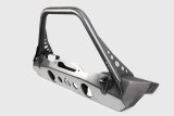 Artec Industries Bumpers JJ8030 Bare Steel Nighthawk Mid-tube Stinger Front Bumper with Aluminum Skid for JK, JL, and JT - Bare Steel thumbnail 1