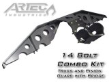 Artec Industries 14-Bolt Rear Axle Trusses TR1403 Housing Braces, with Pinion Guard, Single Wheel, GM 10.5 in. (14-bolt), Steel, Natural, Kit thumbnail 4