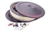 Proform GM Licensed Chevrolet Air Cleaner Kits 141-752 Filter Assembly, 14 in. Diameter, Round, Steel, Black Wrinkle, Chevy Logo, 3 in. Filter Height, Drop Base, Each thumbnail 2