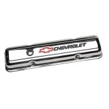 Proform Stamped Steel Chevrolet Valve Covers 141-899 Covers, Steel, Chrome, Logo, Chevy, Small Block, Pair thumbnail 1