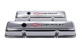 Proform Stamped Steel Chevrolet Valve Covers 141-899 Covers, Steel, Chrome, Logo, Chevy, Small Block, Pair thumbnail 2