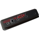 Proform Stamped Steel Chevrolet Valve Covers 141-907 Cover, Cover, Bowtie Emblem, Center Hold-Down, Black thumbnail 2