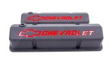 Proform GM Licensed Slant Edge Valve Covers 141-928 Covers, Cast Aluminum, Black, Slant-Edge, Chevrolet, Bowtie Emblem, Chevy, Small Block, Pair thumbnail 3