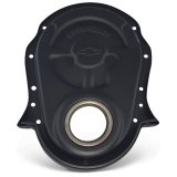 Proform Chevy Bowtie Timing Chain Covers 141-219 Cover, 1-Piece, Steel, Black Crinkle, Chevrolet and Emblems, Chevrolet, Big Block, Each thumbnail 1