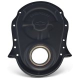 Proform Chevy Bowtie Timing Chain Covers 141-219 Cover, 1-Piece, Steel, Black Crinkle, Chevrolet and Emblems, Chevrolet, Big Block, Each thumbnail 2