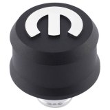 Proform Slant Edge Aluminum Breather Caps 440-440 Breather, Push-in, Aluminum, Black, Mopar Logo, Each thumbnail 2