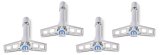 Proform Mopar Licensed Valve Cover Fasteners 440-902 Wing Nuts, Chrome, Blue Emblem on Top, Set of 4 thumbnail 2