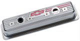 Proform Stamped Steel Chevrolet Valve Covers 141-105 Covers, Centerbolt Mounting, Tall, Steel, Chrome, Bowtie Emblem, Chevy, 305, 350, Pair thumbnail 1