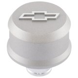 Proform Slant Edge Aluminum Breather Caps 141-860 Valve Cover Breather, Aluminum, Push-in, Round, Gray, Bowtie Emblem, 2.500 in. Diameter, 1.220 in. Hole Size, Each thumbnail 2