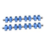 Proform Extruded Aluminum Shaft Mount Roller Rocker Arms 69469 Arms, Arms, 1.6 Ratio, Aluminum, Blue Anodized, Chrysler, Dodge, Plymouth, Small Block, Set of 16 thumbnail 4