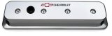 Proform GM Licensed Diecast Aluminum Chevrolet Valve Covers 141-132 Covers, Tall, Cast Aluminum, Chrome, Logo, Centerbolt, Chevy, Small Block, Pair thumbnail 2