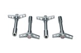 Proform Valve Cover Fasteners for Chevrolet 141-902 Wing Nuts, Red Bowtie Emblem, 1/4-20 Thread, Chrome, Chevy, Set of 4 thumbnail 1