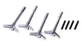 Proform Valve Cover Fasteners for Chevrolet 141-902 Wing Nuts, Red Bowtie Emblem, 1/4-20 Thread, Chrome, Chevy, Set of 4 thumbnail 3