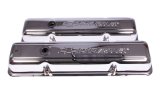 Proform Stamped Steel Chevrolet Valve Covers 141-102 Covers, Stock Height, Steel, Chrome, Logo, Chevy, Small Block, Pair thumbnail 2