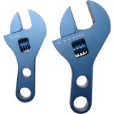 Proform Stubby AN Adjustable Wrenches 67722 Wrenches, Compact, Adjustable, Aluminum, Anodized, One -3 to -8 AN, One -10 to -20 AN, Pair thumbnail 1