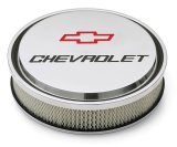 Proform GM Licensed Chevrolet Slant-Edge Air Cleaners 141-833 Cleaner, Slant-Edge, Drop Base, Round, 14 in. Diameter, Aluminum, Polished, Each thumbnail 2