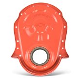 Proform Chevy Bowtie Timing Chain Covers 141-220 Cover, 1-Piece, Steel, Orange, Chevrolet and Emblems, Chevrolet, Big Block, Each thumbnail 1