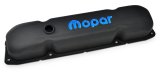 Proform Stamped Steel Mopar Valve Covers 440-811 Covers, Steel, Black Crinkle, Logo, Mopar, Big Block B/RB, Pair thumbnail 1