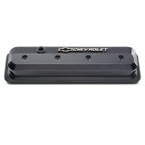 Proform GM Licensed Slant Edge Valve Covers 141-847 Cover, Cast Aluminum, Gloss Black, Edge, Raised Chevrolet Logo, Chevy, Small Block, Pair thumbnail 3