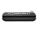 Proform Slant Edge Diecast Aluminum Valve Covers 141-268 Covers, Cast Aluminum, Gloss Black, Chevrolet Logo, Chevy, Small Block, LS, Pair thumbnail 3