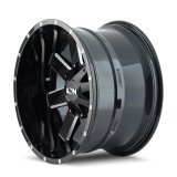 ION Alloy Series 141 Gloss Black Milled Wheels 18x9 Wheel, 141, Black, Gloss, Machined, Aluminum, 18 in. x 9 in., +18.00mm Offset, 5.71 in. Backspace, 8 x 6.5 in. Bolt Pattern, Each thumbnail 2