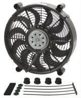 12 Inch 1,450 CFM Derale High-Output Single RAD Fan 18212 Electric Fan, Single, in. Diameter, Reversible, cfm, Black, Plastic, Each thumbnail 1