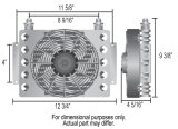 Derale Atomic-Cool Remote Fan-Mounted Oil Coolers for 1985-1986 C20 - 15850 Cooler, Plate, Engine or Transmission, Electric Fan, 30,000 GVW, -8 AN Male, Kit thumbnail 2