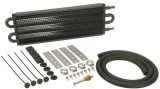 Derale 7000 Series Tube and Fin Transmission Coolers 13102 Fluid Cooler, Transmission, Fin, Aluminum, Copper, Black, .750 in. x 16.625 in. x 5.125 in., Kit thumbnail 2