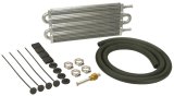 Derale Dyno-Cool Transmission Coolers 12901 Cooler, Dyno-Cool, Tube and Fin, 4 Rows, Aluminum, 11/32 in. Hose Barb, Rubber Hose, Clamps, Kit thumbnail 2