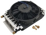 Derale Electra-Cool Remote Fluid Coolers 15800 Oil Cooler, 11.5 in. x 15.75 in. x 5 in. Cooler, 10 in. Fan, -8 AN Male, Each thumbnail 3