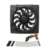 12 Inch 2,200 CFM Derale High-Output Single RAD Fan and Shroud Kit 16926 Electric Fan, Single, 12.00 in. Diameter, Puller, cfm, Black, Plastic, Each thumbnail 4
