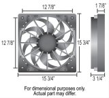 12 Inch 2,200 CFM Derale High-Output Single RAD Fan and Shroud Kit 16926 Electric Fan, Single, 12.00 in. Diameter, Puller, cfm, Black, Plastic, Each thumbnail 5