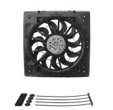 12 Inch 2,200 CFM Derale High-Output Single RAD Fan and Shroud Kit 16926 Electric Fan, Single, 12.00 in. Diameter, Puller, cfm, Black, Plastic, Each thumbnail 6