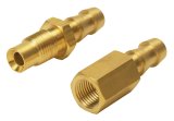 Derale Transmission Line Fittings 13024 Fittings, Aluminum, Natural, 3/8 in. Hose Barb, 1/2 in.-20 Inverted Flare, Pair thumbnail 3