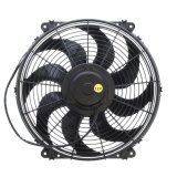 16 Inch 2,175 CFM Derale Tornado Universal Fan 16626 Electric Fan, Single, in. Diameter, Pusher, Puller, cfm, Black, Plastic, Each thumbnail 1