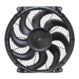 16 Inch 2,175 CFM Derale Tornado Universal Fan 16626 Electric Fan, Single, in. Diameter, Pusher, Puller, cfm, Black, Plastic, Each thumbnail 2