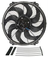 16 Inch 2,175 CFM Derale Tornado Universal Fan 16626 Electric Fan, Single, in. Diameter, Pusher, Puller, cfm, Black, Plastic, Each thumbnail 3