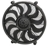 17 Inch 2,400 CFM Derale High-Output Single RAD Fan 16917 Electric Fan, Single, High Output, Pusher, in. Diameter, cfm, 11 Black Plastic Blades, Each thumbnail 2