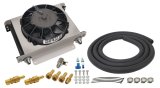 Derale Hyper-Cool Remote Fluid Coolers with Fan Kits 15960 Cooler, Hyper-Cool, Transmission, Fan, Fittings, Hose, Plate, Aluminum, 13.0 in. x 10.0 in. x 5.625, Kit thumbnail 6