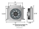 Derale Hyper-Cool Extreme Remote Fluid Coolers with Fan 15870 Cooler, Fan, Plate Type, Aluminum, 800 cfm, 14.875 x 13 x 5.625 in. Overall, -8 AN Inlet/Outlet, Kit thumbnail 2