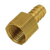 Derale NPT to Nipple Fittings 98106 Fitting, Adapter, Hose Barb, Straight, Brass, Natural, 1/2 in. NPT, 1/2 in. Hose Barb, Each thumbnail 2