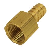 Derale NPT to Nipple Fittings 98106 Fitting, Adapter, Hose Barb, Straight, Brass, Natural, 1/2 in. NPT, 1/2 in. Hose Barb, Each thumbnail 3