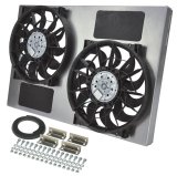 12 Inch 4,000 CFM Derale High-Output Dual RAD Fan and Shroud Kit 16837 Electric Fan, Dual, in. Diameter Fans, Aluminum Shroud, 27 in. Width, 18 in. Height, Each thumbnail 2