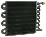 Derale Replacement Tube and Fin Engine Oil Coolers 15300 Fluid Cooler, Tube-Fin Type, Copper/Aluminum, 10.375 in. x 13.5 in. x 1.75 in., -8 AN Inlet, Outlet, Each thumbnail 2