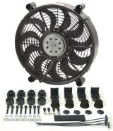 12 Inch 1,450 CFM Derale High-Output Single RAD Fan 16212 Electric Fan, Single, in. Diameter, Reversible, cfm, Black, Plastic, Each thumbnail 2