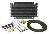 Derale 9000 Series Fin and Plate Transmission Coolers 13612 Fluid Cooler, Plate-Fin Type, Aluminum, 10.125 in. x 6.375 in. x 1.25 in., 1/2 NPT Inlet, Outlet, Kit thumbnail 3