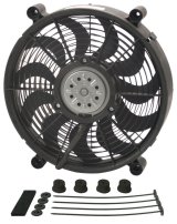 14 Inch 2,100 CFM Derale High-Output Single RAD Fan 18214 Electric Fan, Single, in. Diameter, cfm, Black, Plastic, Each thumbnail 2